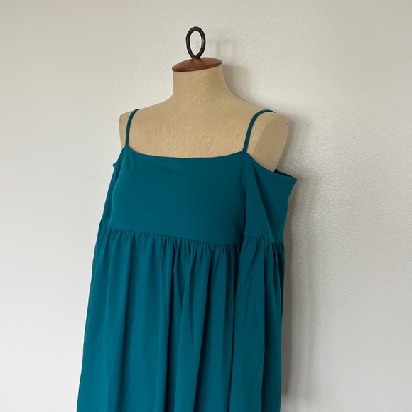 Susana Monaco Women Square Neck Bell Sleeves Straight Hem Dress Size L - Picture 9 of 9